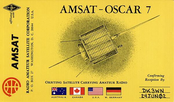 Original AO-7 QSL Karte