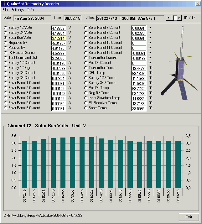 UoSat-2 Telemtrie Decoder